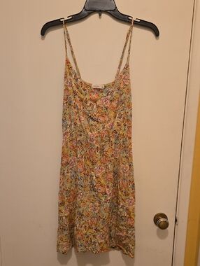 Active USA Multi- Color Floral Slip Mini Dress